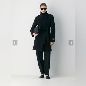 Babaton Black Belted Coat